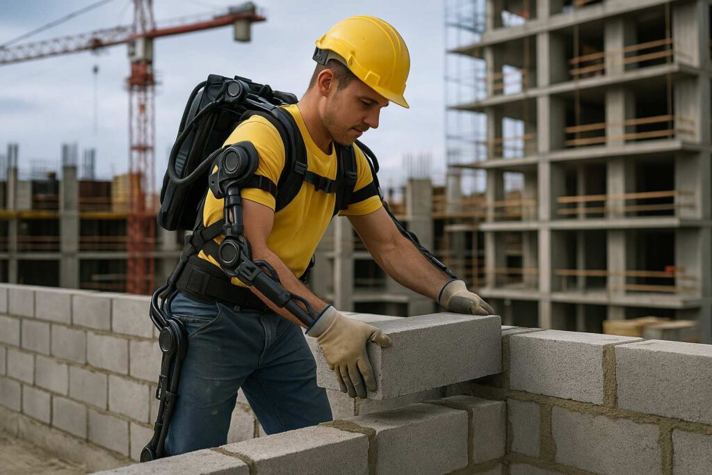 Exosquelette pour maçon