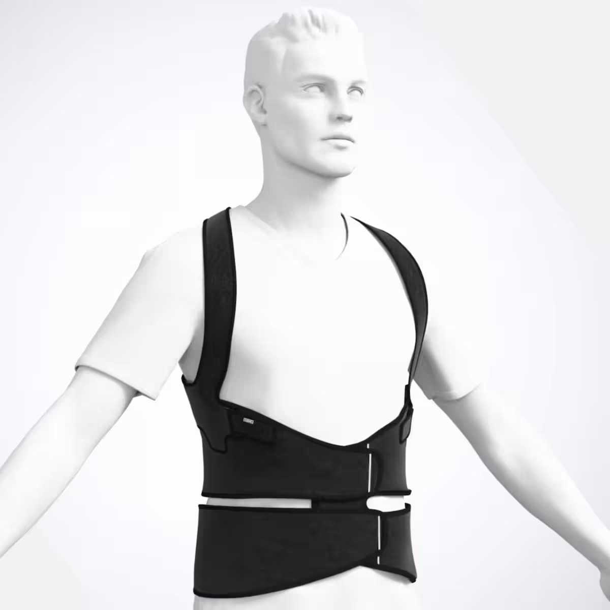 Homme de face portant un exosquelette SoftSkin Dorso-Lombaire